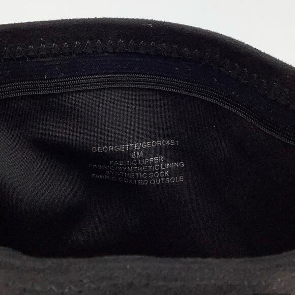 Steve Madden Size 8 M Black Georgette Over The Knee Boots Block Heels P1-25 - Picture 7 of 9